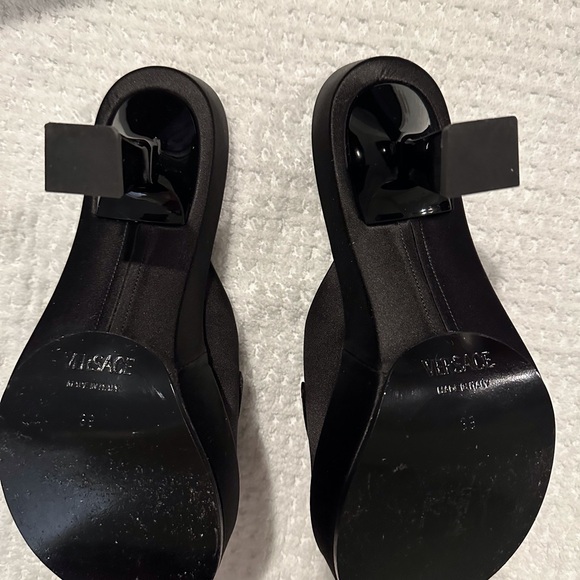 VERSACE MULE T.100 Raso + Strass Size 8.5 EUC like new - Picture 5 of 6